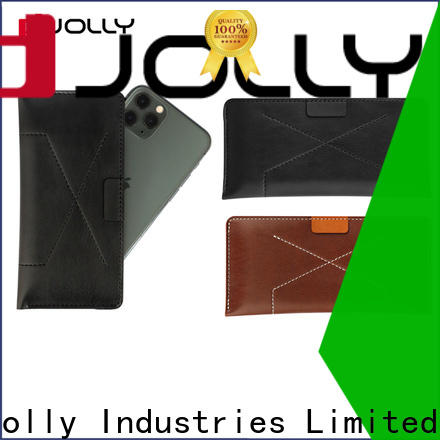 flip leather phone case with adhesive for mobile phone