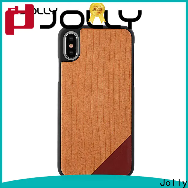 Jolly slim spliced two leather mobile back cover designs supply for iphone xs