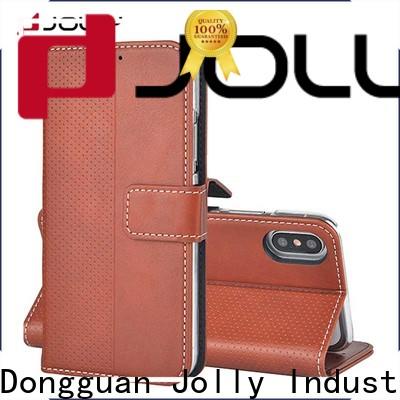 Jolly leather wallet phone case factory for apple