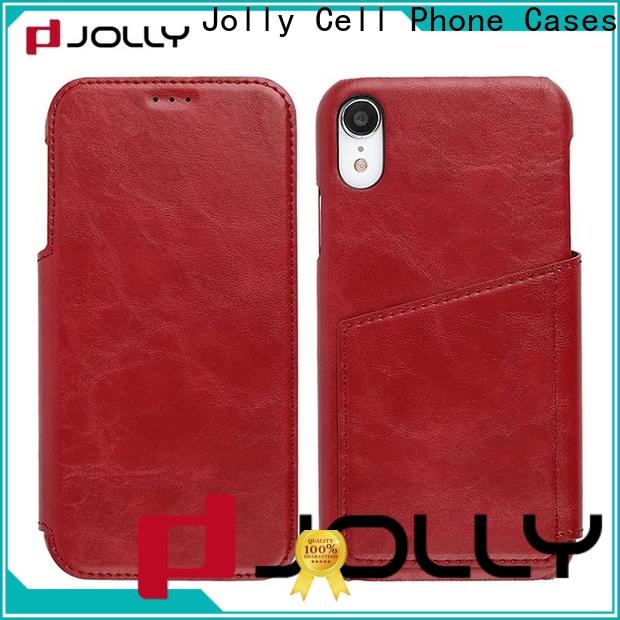 Jolly pu leather flip phone case supplier for iphone xs