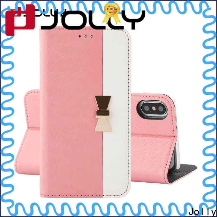Jolly slim leather flip phone case supplier for sale