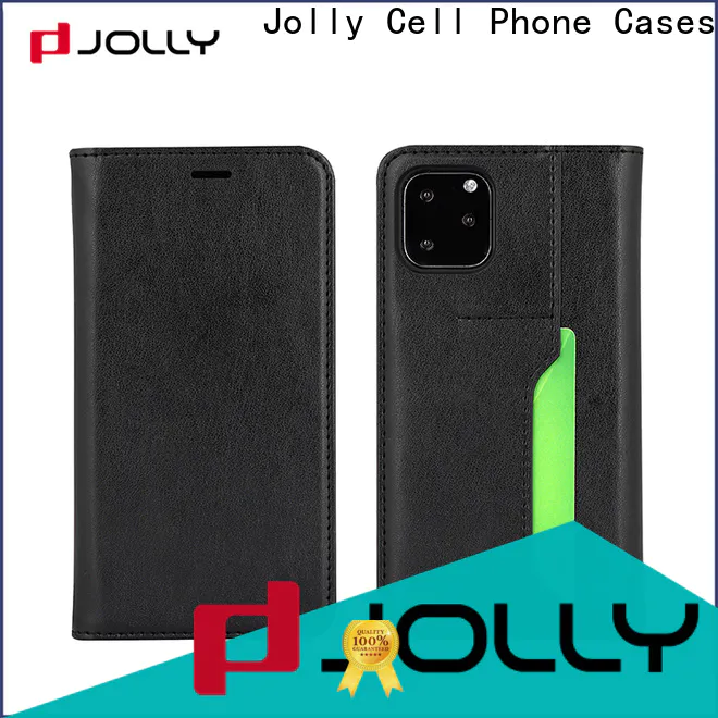 Jolly pu leather magnetic flip phone case company for sale