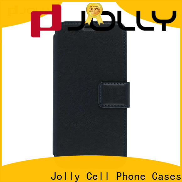 Jolly leather flip phone case factory for mobile phone