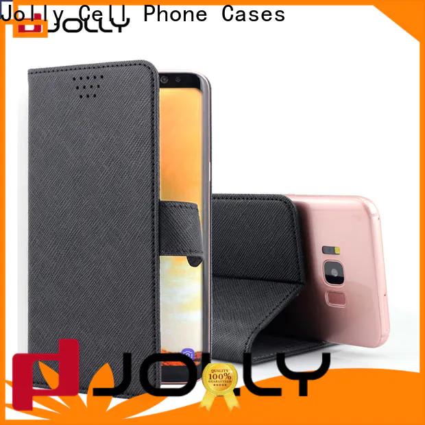 Jolly artificial leather universal case with adhesive for mobile phone