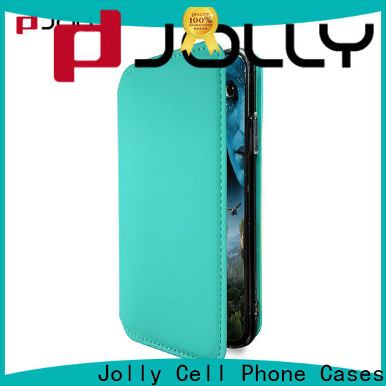 Jolly slim leather flip cell phone case factory for iphone xs