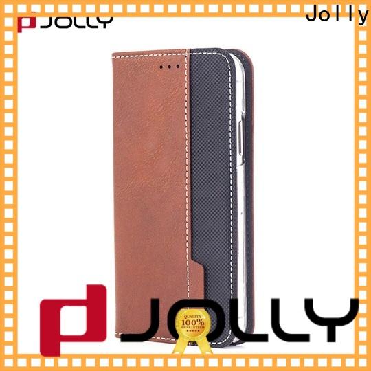 Jolly initial flip phone case with strong magnetic closure for iphone xs