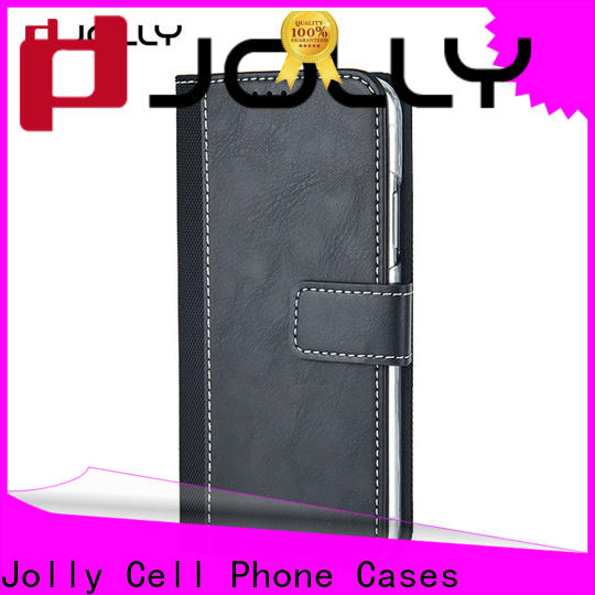 Jolly leather card holder organizer cell phone wallet purse supplier for sale