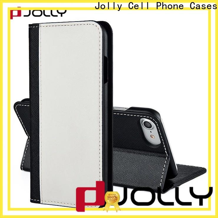 leather card holder organizer phone case and wallet supplier for apple