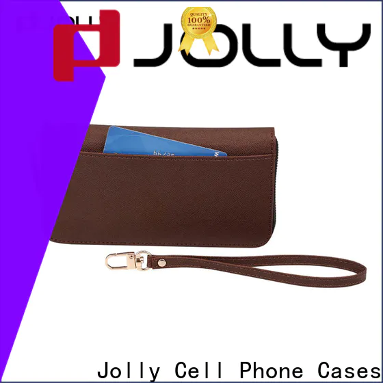 Jolly leather cell phone wallet case with credit card holder for iphone xs