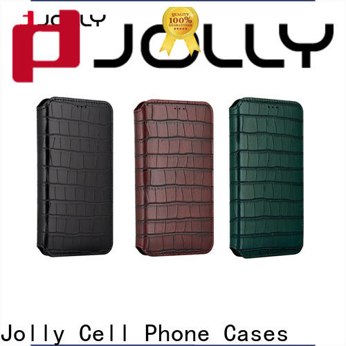 Jolly top magnetic wallet phone case for busniess for sale