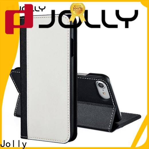 Jolly imitation wallet purse phone case with id and credit pockets for apple