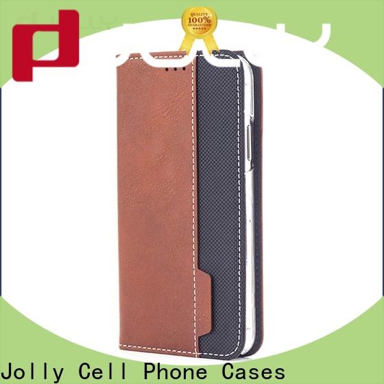 Jolly top flip cell phone case with slot kickstand for sale