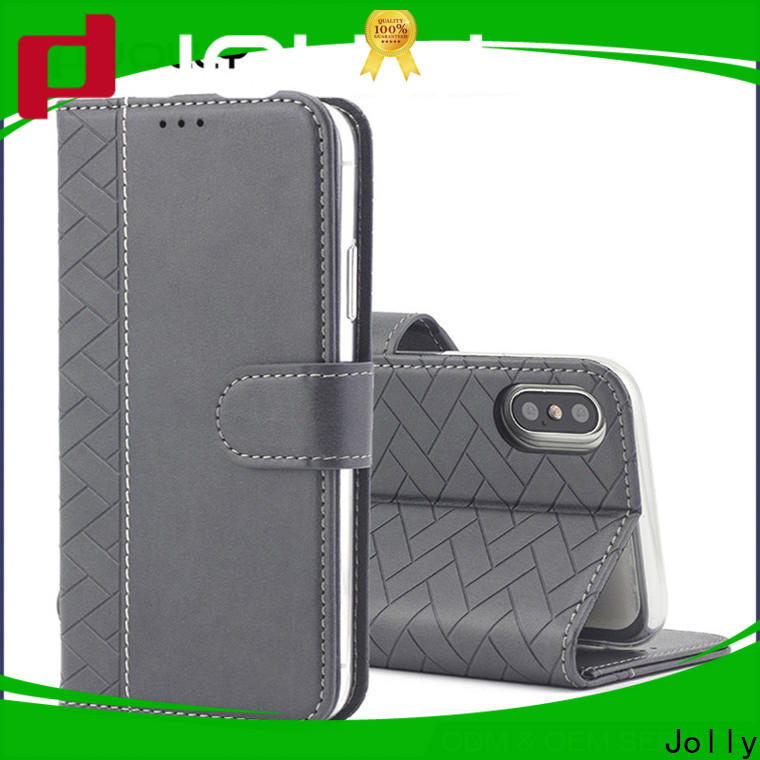 Jolly wallet purse phone case with id and credit pockets for apple