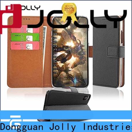 leather card holder organizer smartphone wallet case with printed pattern cover for sale