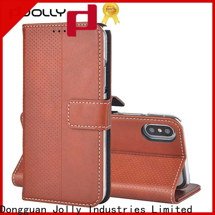 Jolly high quality designer wallet phone case with credit card holder for apple