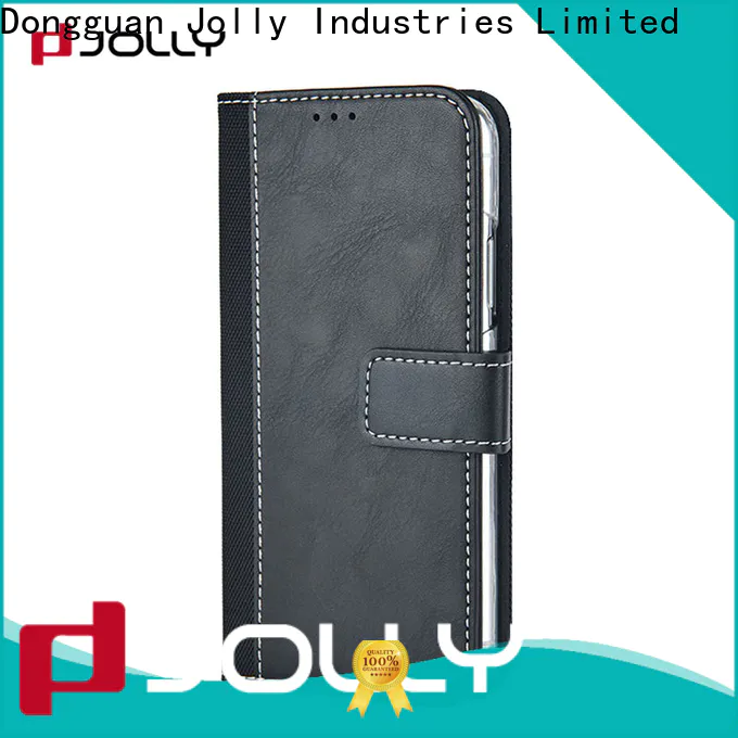 Jolly leather card holder organizer cell phone wallet combination with slot for sale