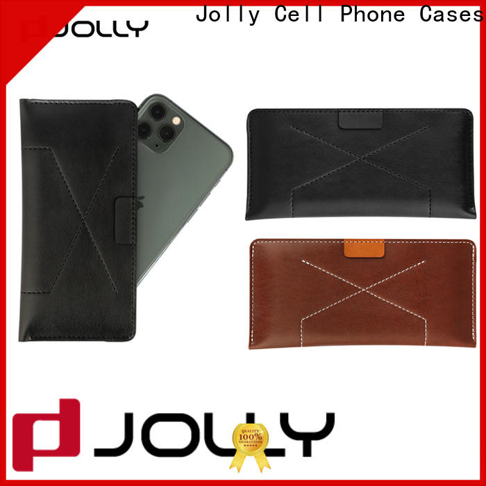 Jolly pu leather universal phone case factory for sale
