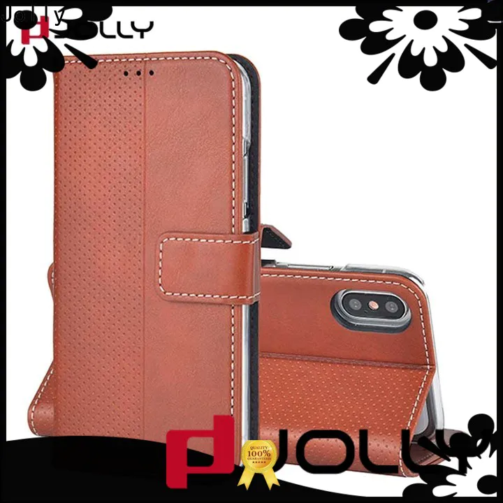 Jolly cell phone wallet combination with credit card holder for iphone xs