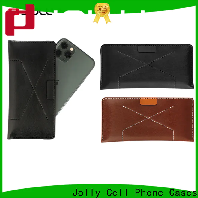 latest leather phone case with adhesive for mobile phone