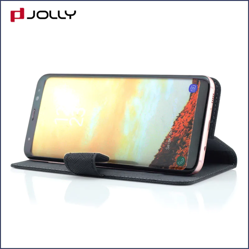 Jolly artificial leather universal case with adhesive for mobile phone