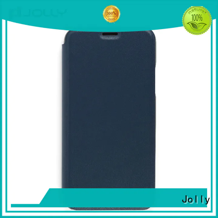 Jolly pu leather flip cover phone case with slot for sale