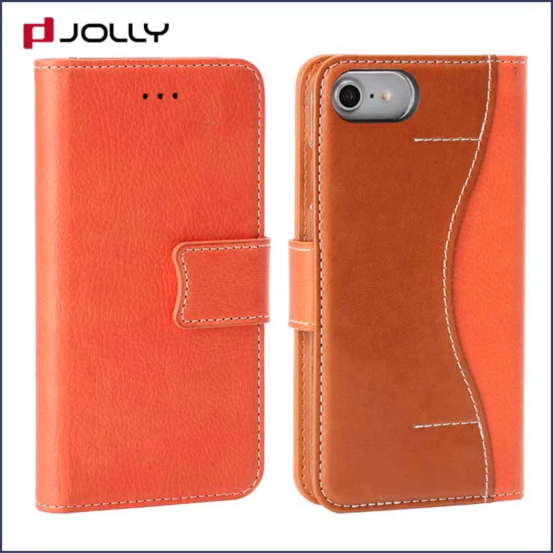 funda para iPhone 7, Funda de cuero Pu con tarjetero DJS0474