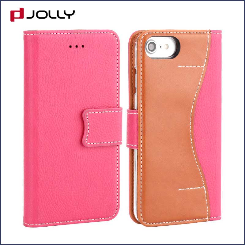 Jolly leather wallet phone case with slot for sale-10
