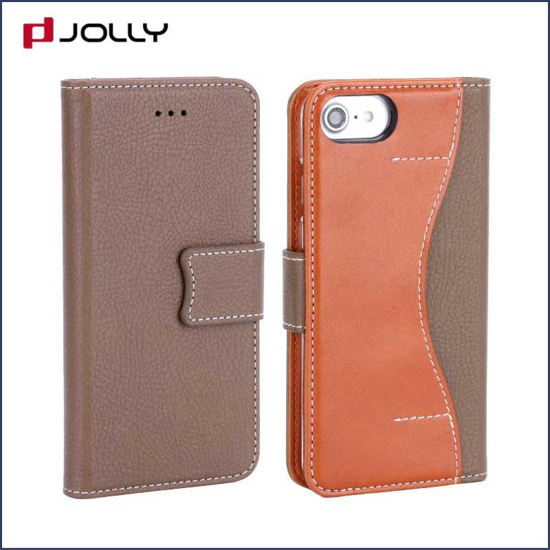 Jolly leather card holder organizer cell phone wallet combination supply for iphone xs