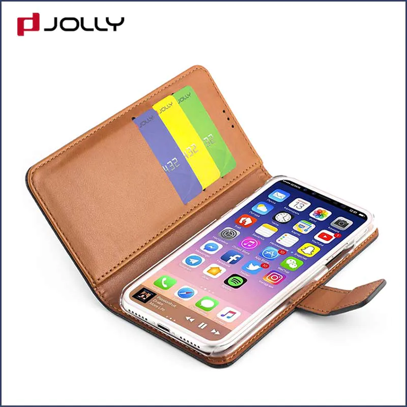 iPhone X Cell Phone Cases, Leather Wallet Phone Case With Cash Compartment DJS0497