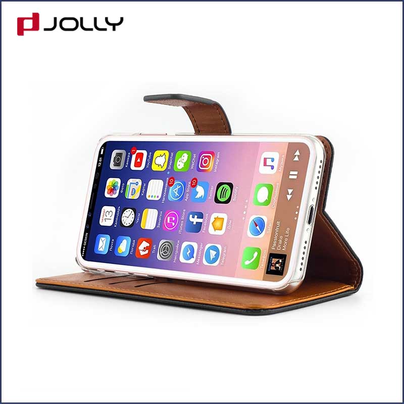iPhone X Cell Phone Cases, Leather Wallet Phone Case With Cash Compartment DJS0497
