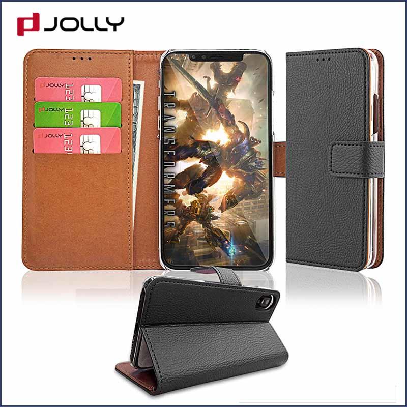 leather card holder organizer phone case and wallet manufacturer for iphone xs