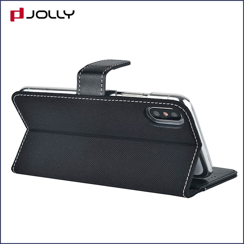 Jolly real carbon fiber cell phone wallet case with credit card holder for mobile phone-1