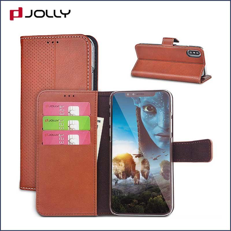 Jolly artificial wallet case with cash compartment for apple
