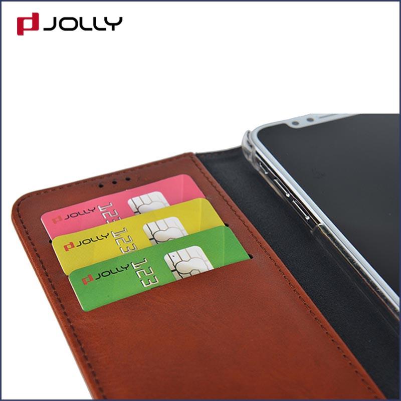 Jolly leather cell phone wallet with id and credit pockets for mobile phone