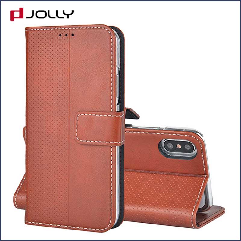 Jolly top leather cell phone wallet case company for mobile phone