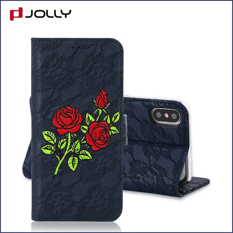 Jolly imitation leather wallet phone case factory for iphone xs