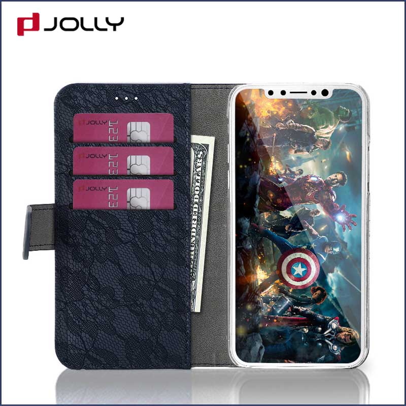 Jolly imitation leather wallet phone case factory for iphone xs-8