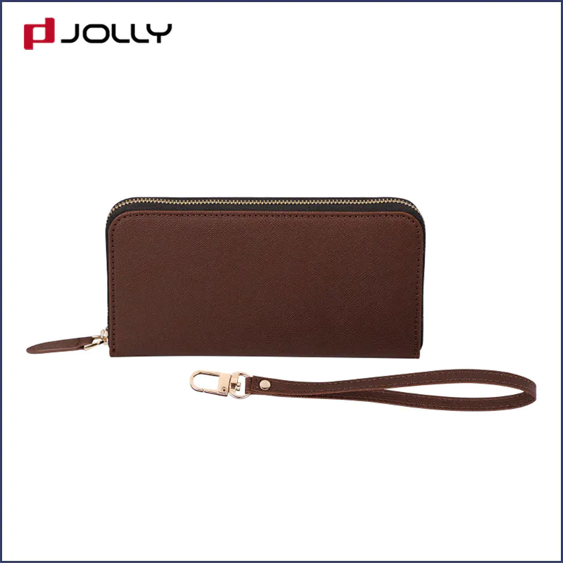 Women's Leather Zip Around Wallet Travel Purse Wristlet Phone Wallet Case Clutch DJS0918