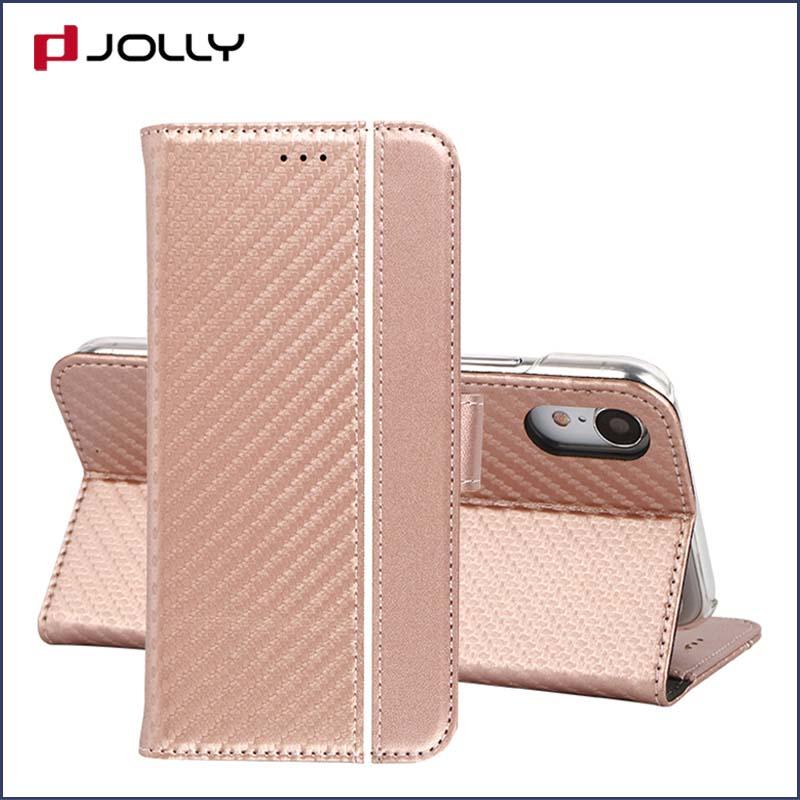 Jolly real carbon fiber wallet style phone case for busniess for apple