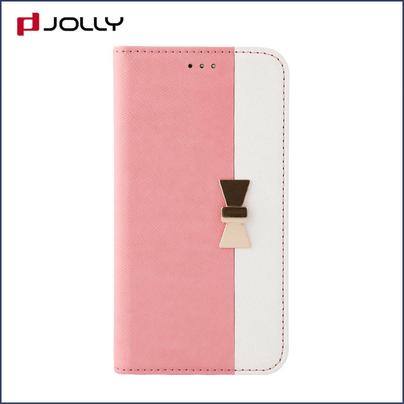 Jolly leather flip phone case with slot kickstand for iphone xs