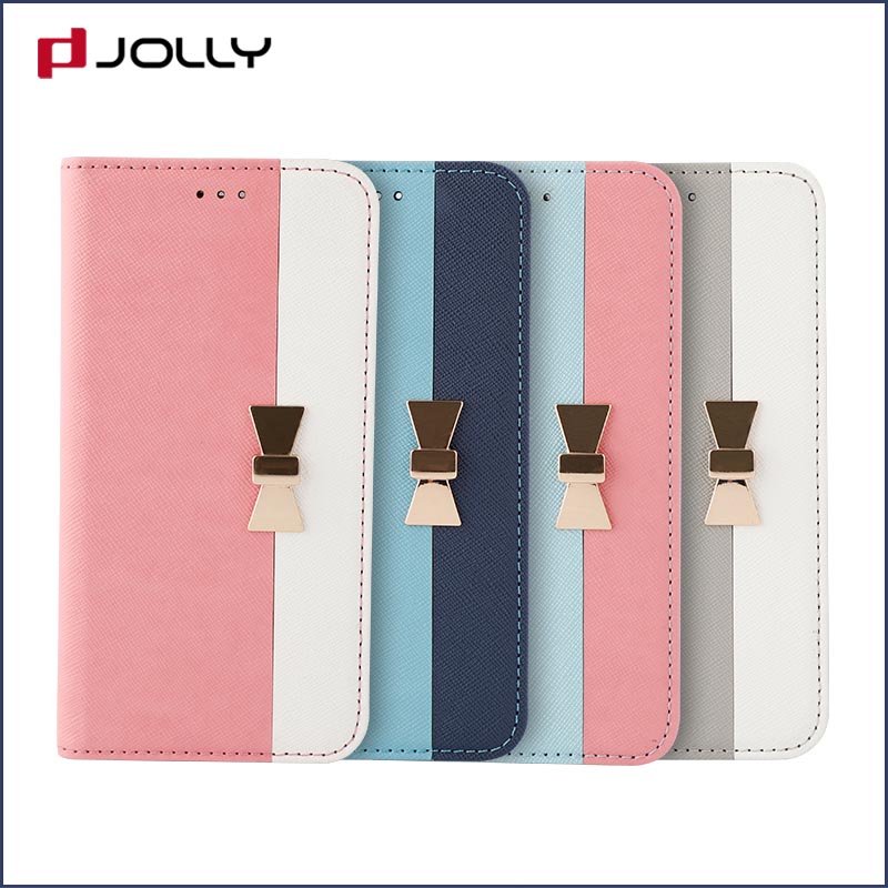 Jolly leather flip phone case with id and credit pockets for iphone xs-4