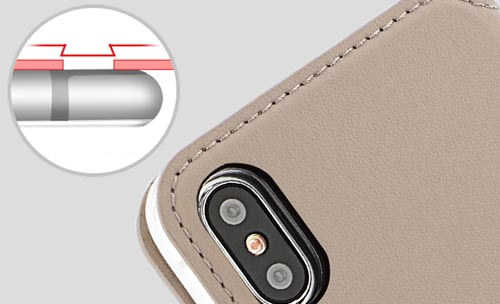 high quality anti-radiation case with slot kickstand for iphone xs-6
