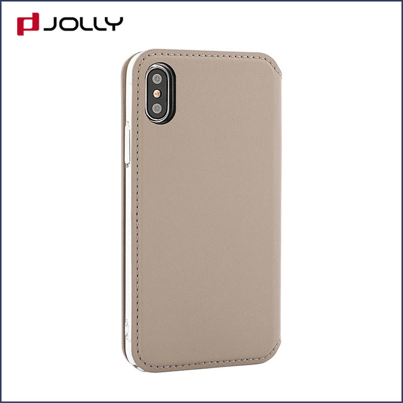 Jolly magnetic flip phone case with id and credit pockets for iphone xs