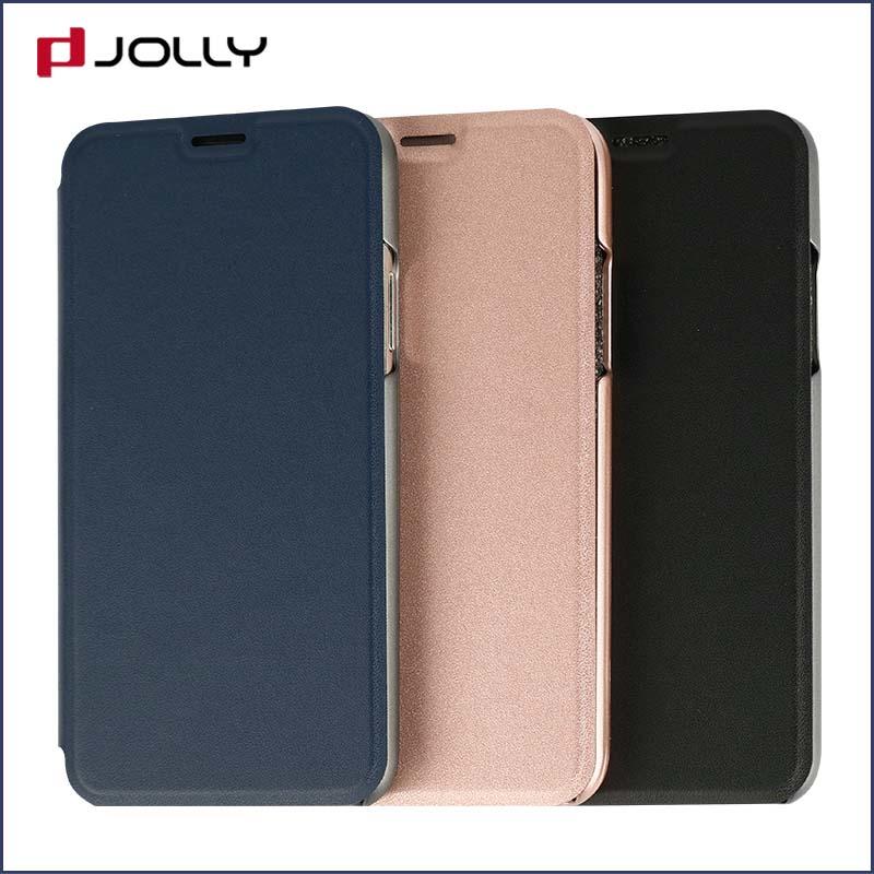 pu leather phone cases online with slot kickstand for sale