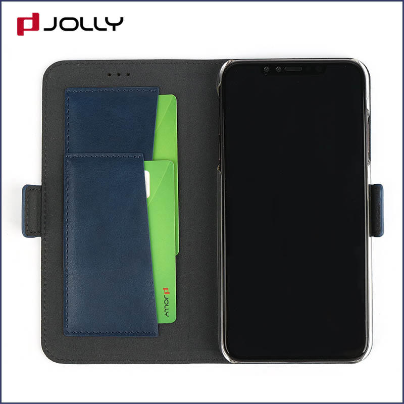 Jolly slim leather anti radiation phone case with strong magnetic closure for sale