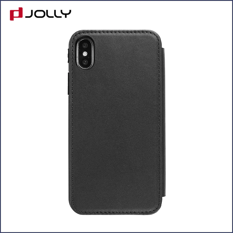 Jolly slim leather flip cell phone case factory for mobile phone