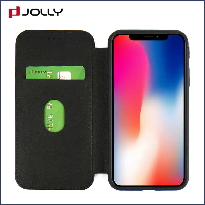 Jolly flip phone covers with id and credit pockets for iphone xs