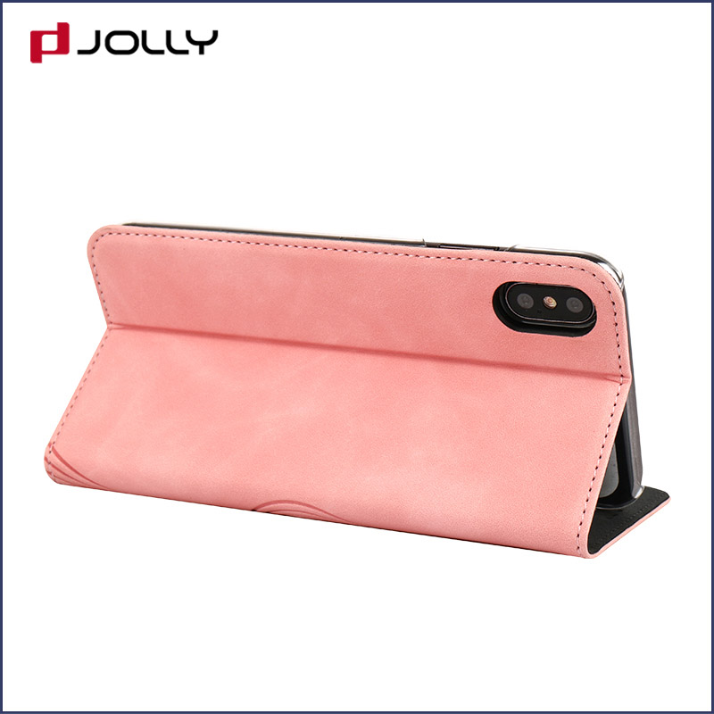 Jolly pu leather flip phone covers supply for iphone xs-8