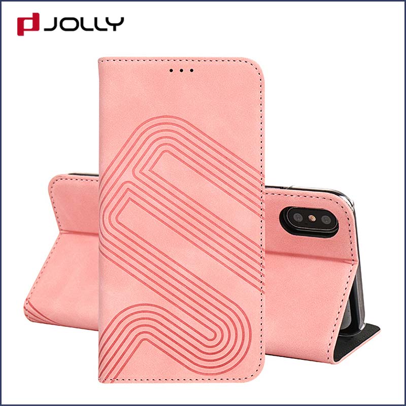 Jolly pu leather flip phone covers supply for iphone xs-2