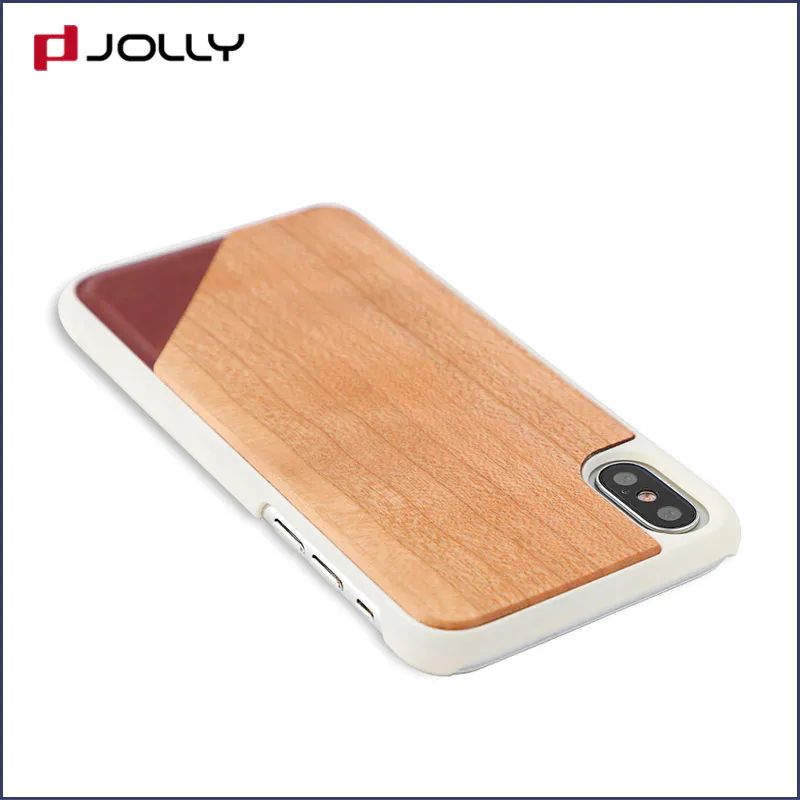 Iphone x/xs 木製電話ケース、天然木彫刻衝撃吸収スリム薄型保護カバー DJS0736
